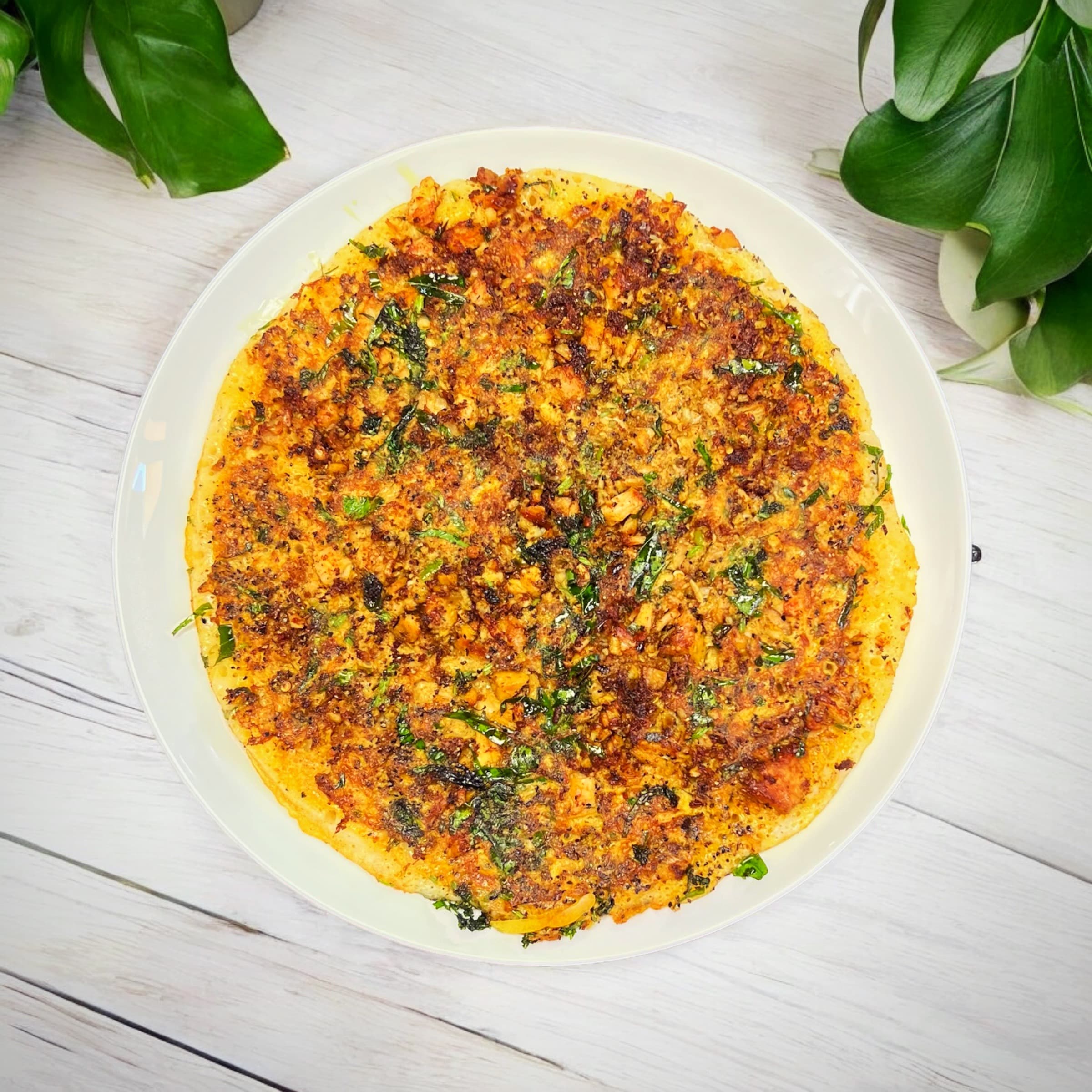 Alt Mutton Kari Dosa (Layered Egg & Mutton Topping)