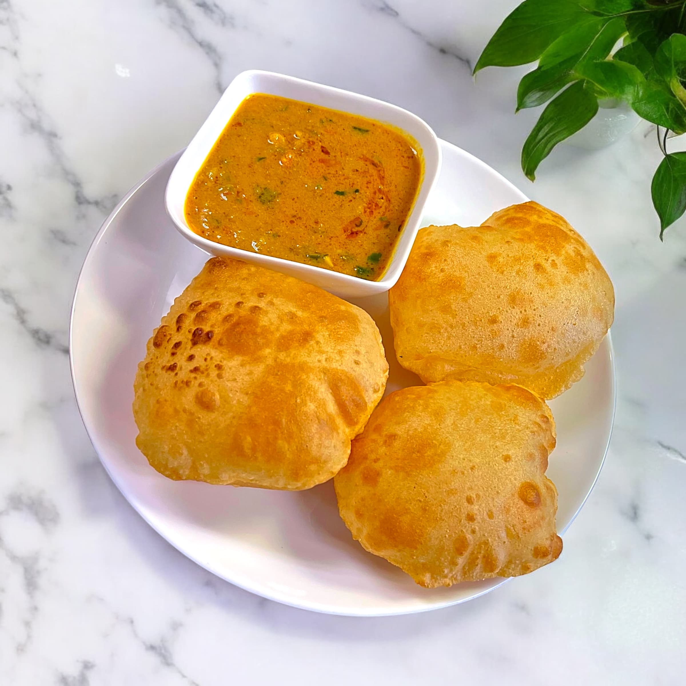 Alt Poori with Vegetable Kurma